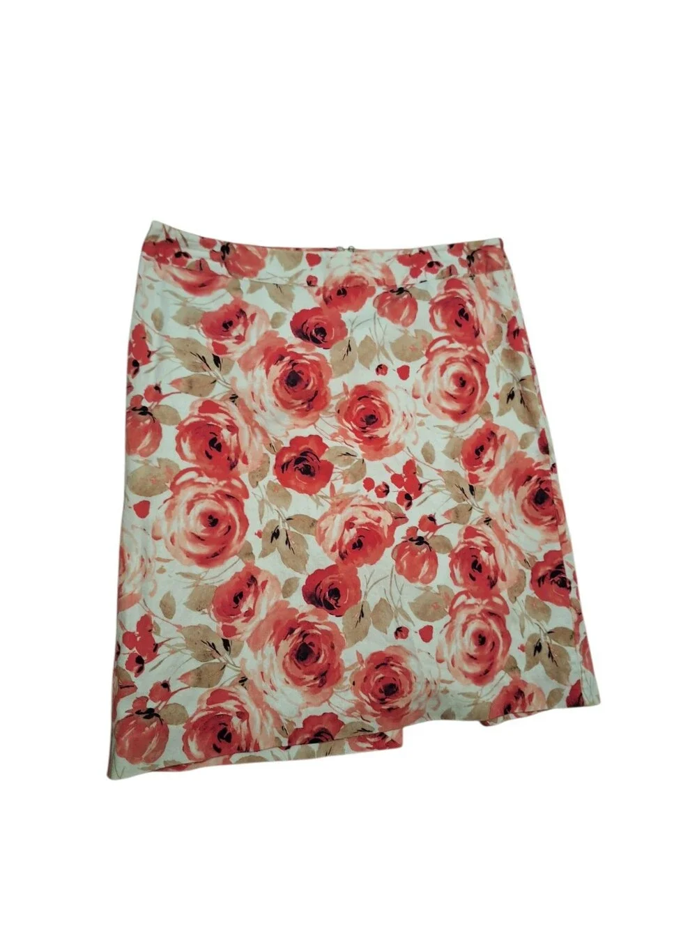 Van Heusen Shabby Roses Floral Pencil Skirt Ladies 10 Bloomcore Dopamine Flowers